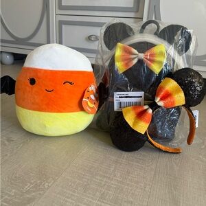 Loungefly Disney parks candy corn with ears and Squishmallow bundle
